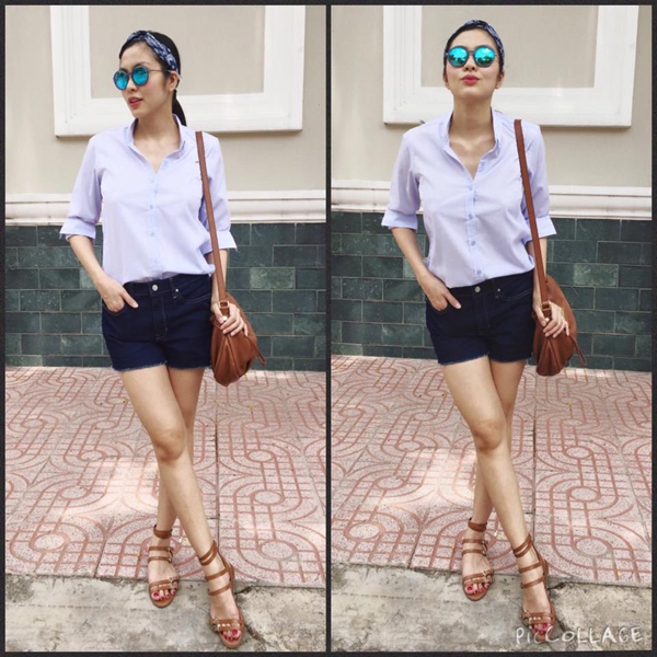 street style sau sinh của H&agrave; Tăng 