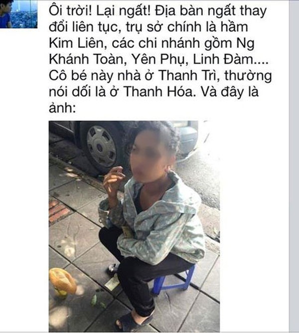 Hà Nội: Cô gái trẻ giả đi lạc, mặc áo cộc ngồi co ro để xin tiền người đi đường