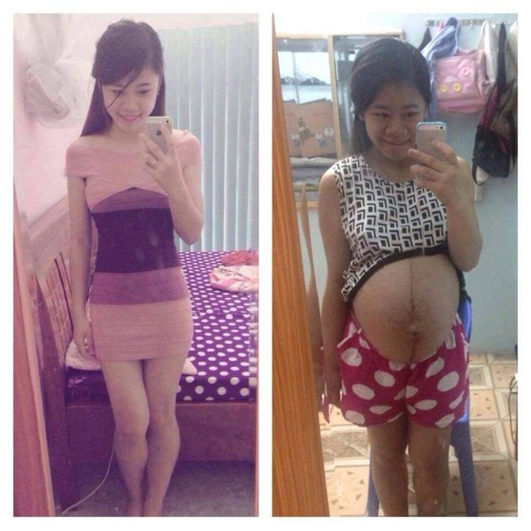Mẹ bầu tung ảnh xập xệ, xuống cấp kh&aacute;c một trời một vực so với thời con g&aacute;i g&acirc;y sốc
