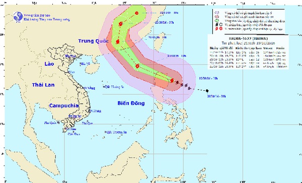 Dự báo thời tiết hôm nay (20.10): Bão số 7 suy yếu, siêu bão Haima sẽ chính thức tiến vào biển Đông