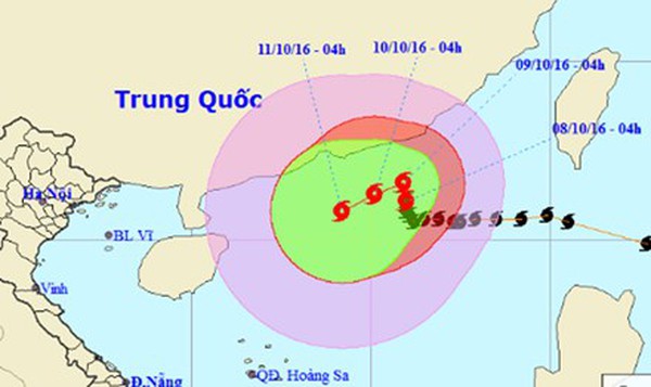 Bão số 6 tăng cấp, bẻ quặt hướng di chuyển