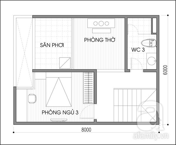 Tư vấn thiết kế nhà rộng 48 mét vuông hiện đại và thoáng mát 3