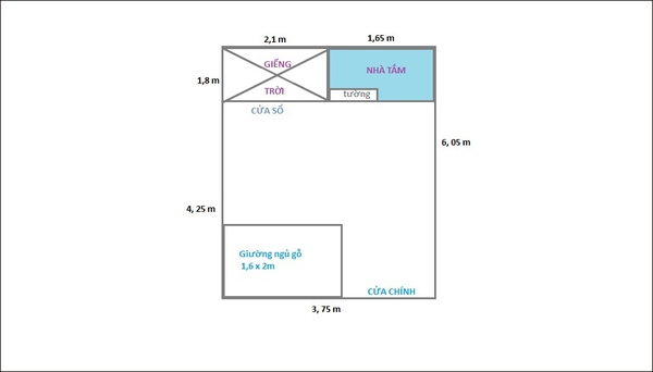 Tư vấn bài trí nội thất căn hộ 17m² tiện nghi cho 2 người 1