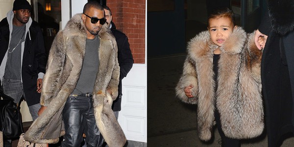 Thời trang đồ đôi của hai bố con nhà Kanye-North 