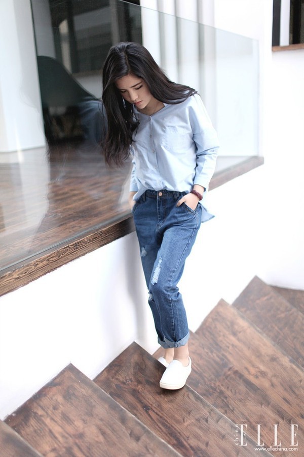 Quần boyfriend jeans