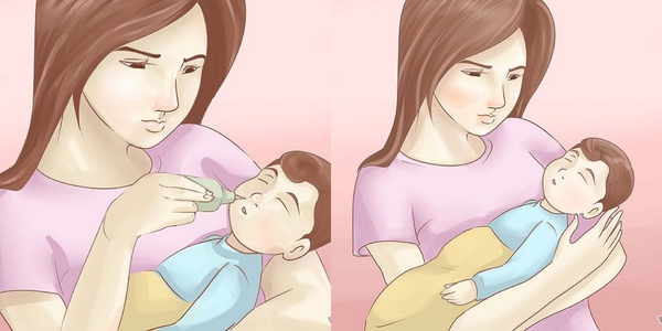 Cách chuẩn giúp mẹ vệ sinh mũi và nhỏ thuốc mũi cho con 6
