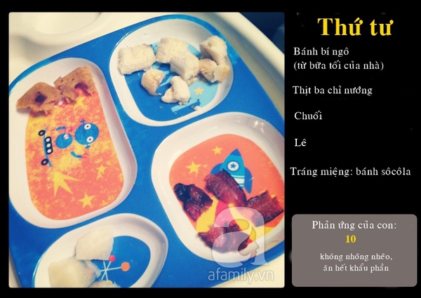 Thực đơn cho bé 3