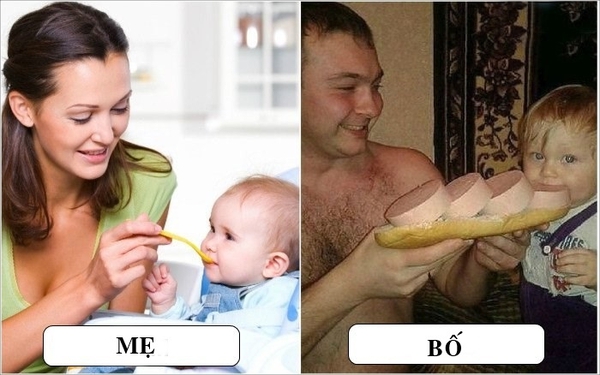 Sự khác biệt giữa bố và mẹ khi chăm con 4