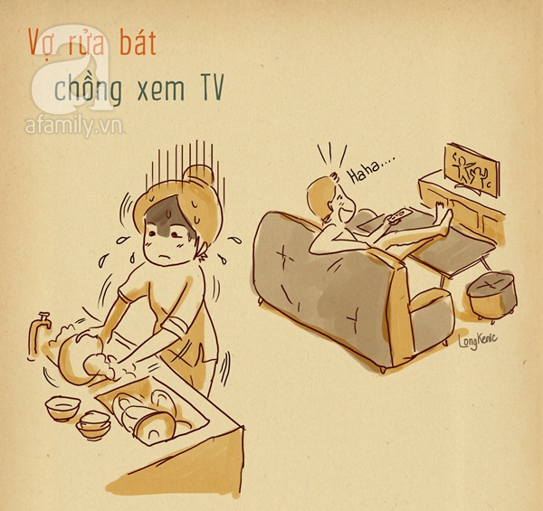 Chồng ơi, có ai đó vẽ chúng ta