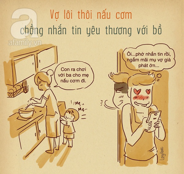 Chồng ơi, có ai đó vẽ chúng ta