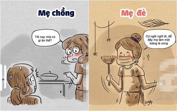 khác biệt mẹ chồng và mẹ đẻ