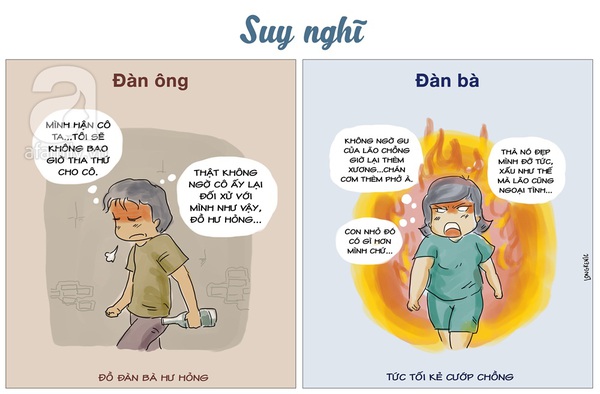 đàn ông và đàn bà ghen tuông khác nhau như thế nào