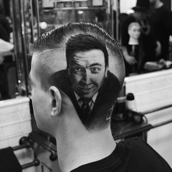 Dịch vụ lạ: cắt tóc kết hợp vẽ chân dung người nổi tiếng trên đầu 8