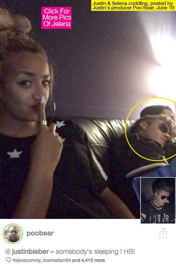 Lộ ảnh Justin Bieber và Selena Gomez tựa đầu vào nhau ngủ 1