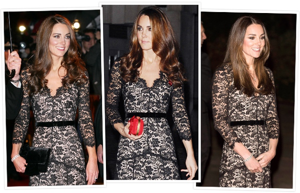 Kate Middleton mặc lại 1 chiếc váy dự tiệc tới... 3 lần 4