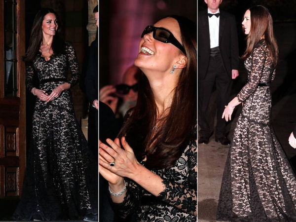 Kate Middleton mặc lại 1 chiếc váy dự tiệc tới... 3 lần 1
