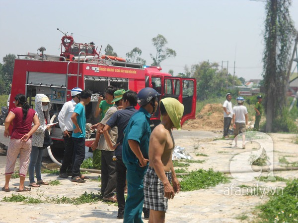 Cháy lớn tại khu dân cư Quảng Thắng 4