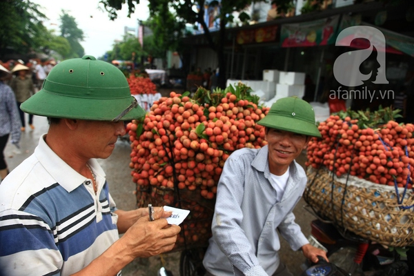 Giao thông tắc nghẽn vì người dân chở vải Lục Ngạn ùa ra khắp đường 15