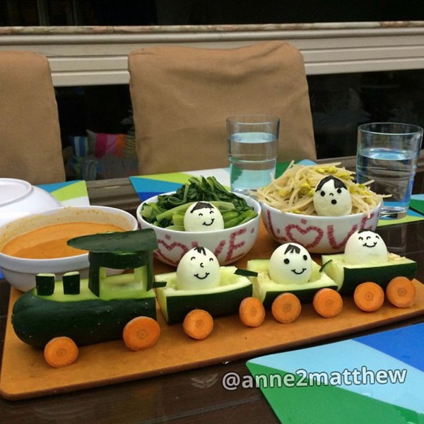 How to Make A Train with Salad Decoration Ideas | Salad decoration ideas,  Salad presentation, Easy food art
