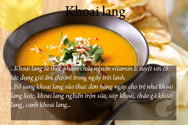 Thực phẩm giữ ấm trong những ngày lạnh