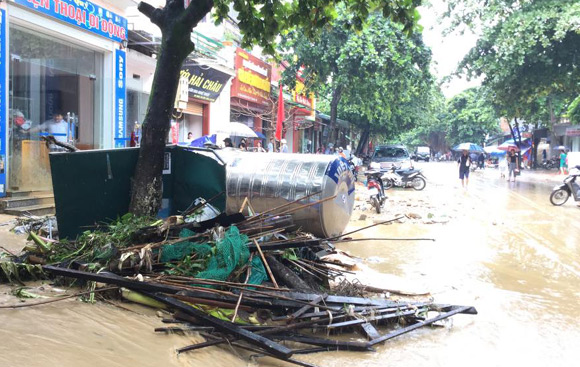 lũ, tuần giáo, điện binh, nước ngập, tài sản, vỡ đập