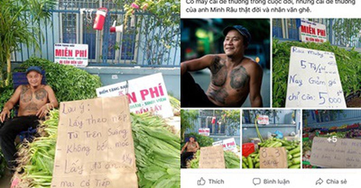 Ông chủ sạp rau Minh Râu được dân mạng khen rần rần những ngày qua, nay ...