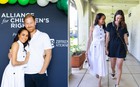 Meghan Markle diện đầm trắng 100 triệu, tay xách túi hiệu Loro Piana dự sự kiện