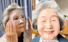 Cụ bà 82 tuổi hàng ngày vẫn đắp mặt nạ giấy mỗi tối, dưỡng ẩm với HA, trị nám với vitamin C