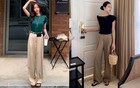 Quần dài màu trà sữa: Trẻ hơn quần đen, sang hơn quần trắng và ai cũng có thể mặc đẹp