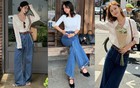 Áo trắng và quần jeans xanh: Combo đẹp nhất mùa thu giúp vẻ ngoài trông sang trọng và hack tuổi trong tích tắc