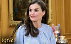 Vương hậu Letizia mặc áo sơ mi xanh đi làm: Món đồ phải có của hè 2026