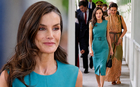 Vương hậu Letizia diện gam màu xu hướng đẹp nhất mùa hè 2026: Chiếc váy xanh ngọc vừa nổi bật vừa thanh lịch