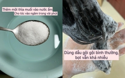 Thử ngâm tóc với nước muối 5 phút trước khi gội, tôi không ngờ tóc sạch và giảm hẳn bết dầu