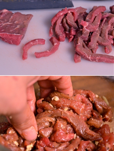 Thịt bò trộn cà tím