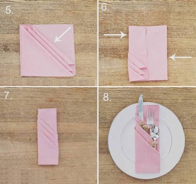 Cách gấp khăn ăn