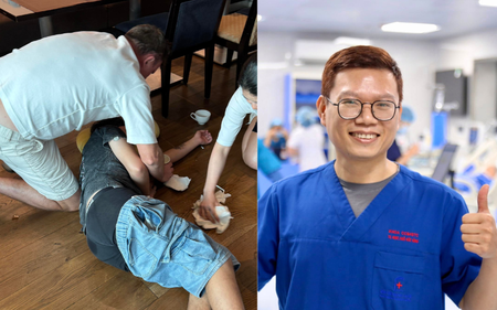 Nghẹt thở cảnh bác sĩ Việt cứu người nước ngoài bị co giật, tím tái giữa quán ăn