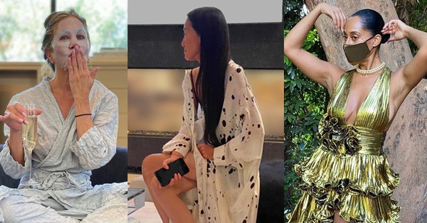 Thảm đỏ đặc biệt nhất trong lịch sử Emmy Awards: Jennifer Aniston đắp mặt nạ mặc pijama, NTK Vera Wang khoe chân nuột nà tại nhà
