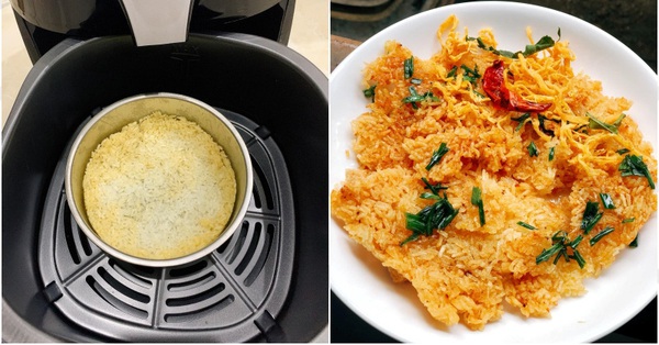 Nhà có nồi chiên không dầu mà chưa biết dùng để làm cơm cháy mỡ hành giòn rụm thì tiếc lắm các chị ơi!