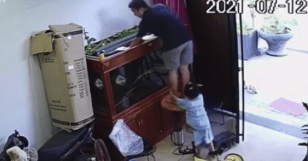 Thấy bố chấp chới suýt ngã, em bé có hành động khiến dân tình xuýt xoa - Vimarsana News