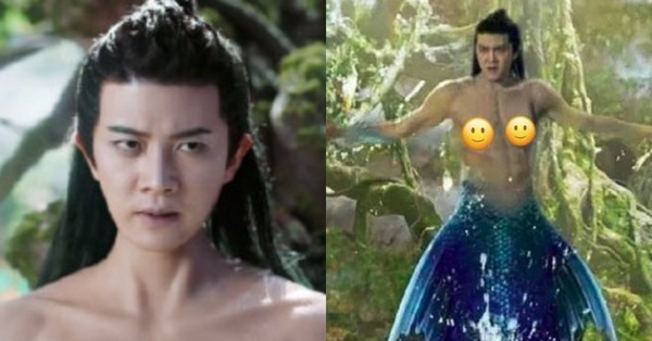 Nham Gia Luan plays a mermaid but looks fake, handsome but short and thin