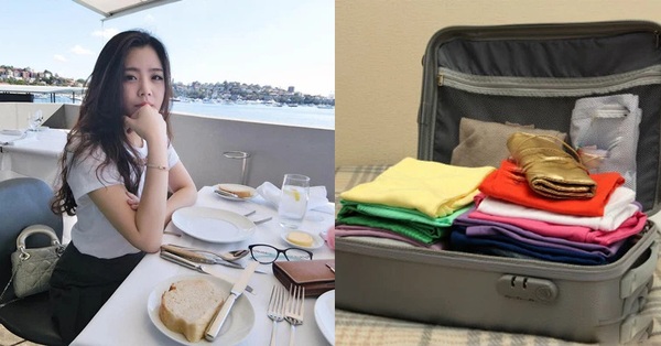 Planning to lie to his wife to take him on a trip, but when he arrived, he opened his suitcase to see what was inside.