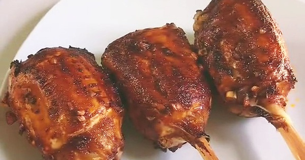 How to make delicious grilled chicken thigh mushrooms, excellent and good for health