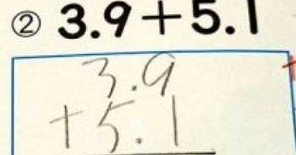 Math Problem 3.9 + 5.1 = 9 was crossed wrong by the teacher, the mother decided to ask the question but the answer was unexpected