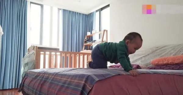 Baby can’t walk yet but this action surprised dad