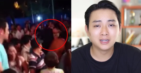 Hoai Lam was singing when he fell and hit his face on the ground, fans screamed in panic