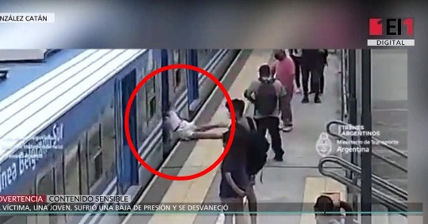 The girl miraculously survived after falling onto the tracks while the train was moving