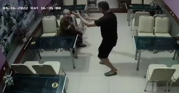 The clip of the older son joking with his elderly mother caused a storm