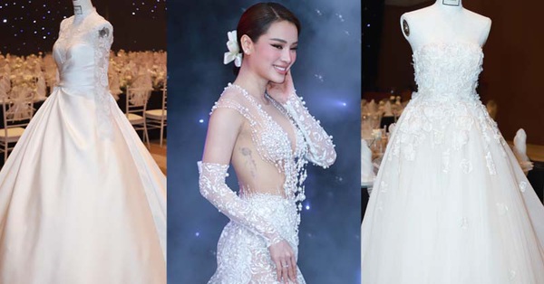 3 extremely gorgeous and daring wedding dresses of Phuong Trinh Jolie on the wedding day