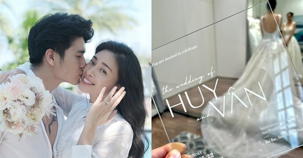 Revealing the wedding invitations of Ngo Thanh Van and Huy Tran, revealing important information about the wedding
