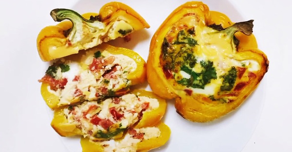 How to make a simple but delicious grilled egg with bell peppers